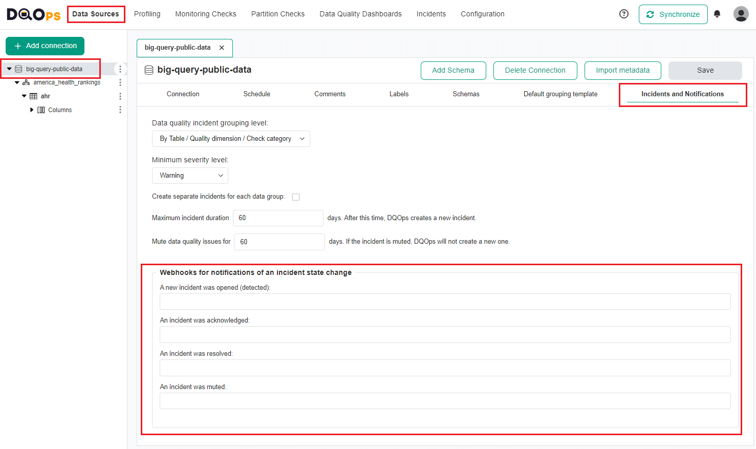 Configuring webhooks